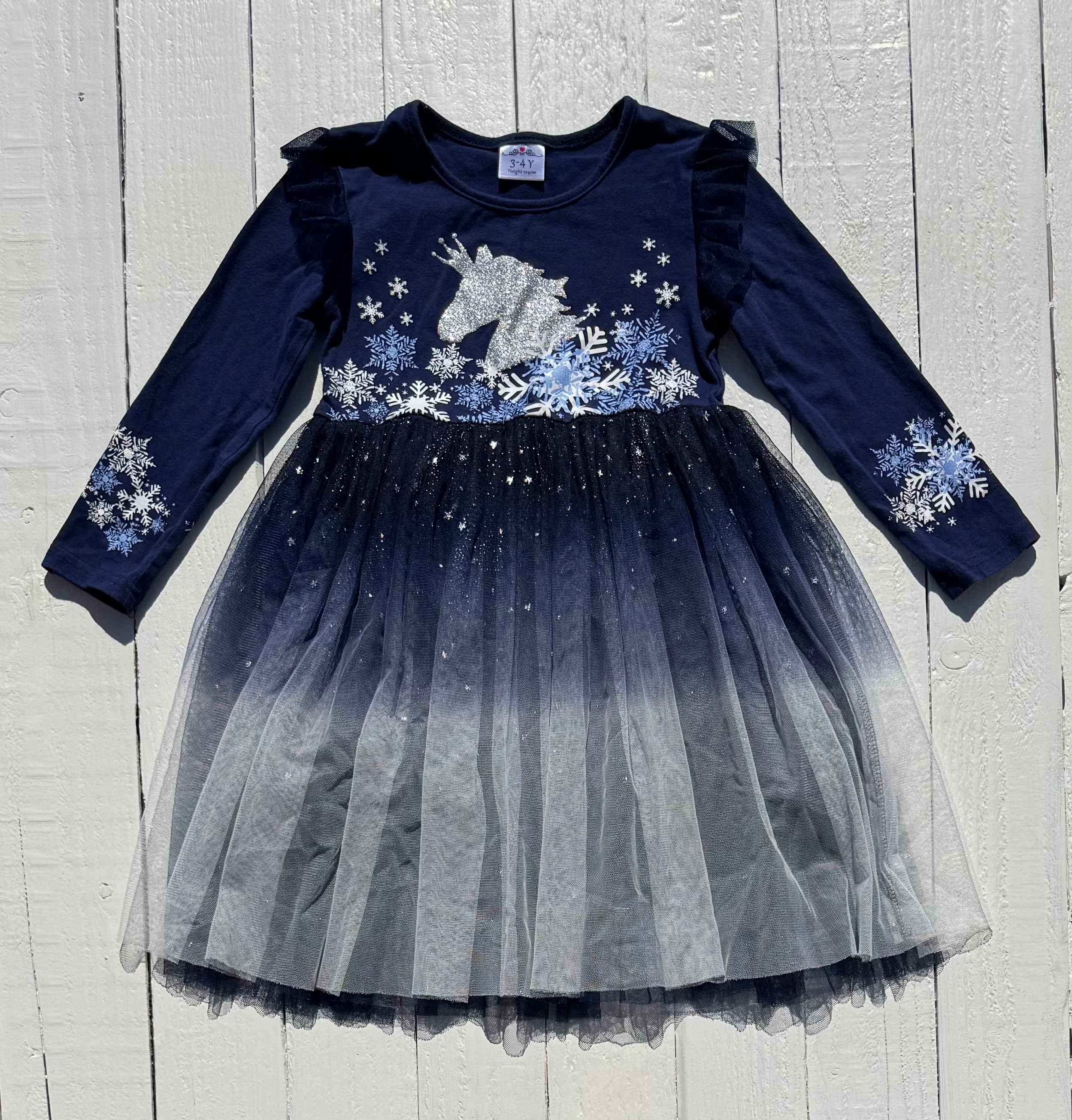 Unicorn Dress - 3-4T