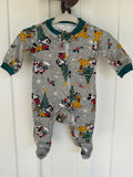 Disney Mickey Mouse Baby One-Piece Footed Pajamas - NB