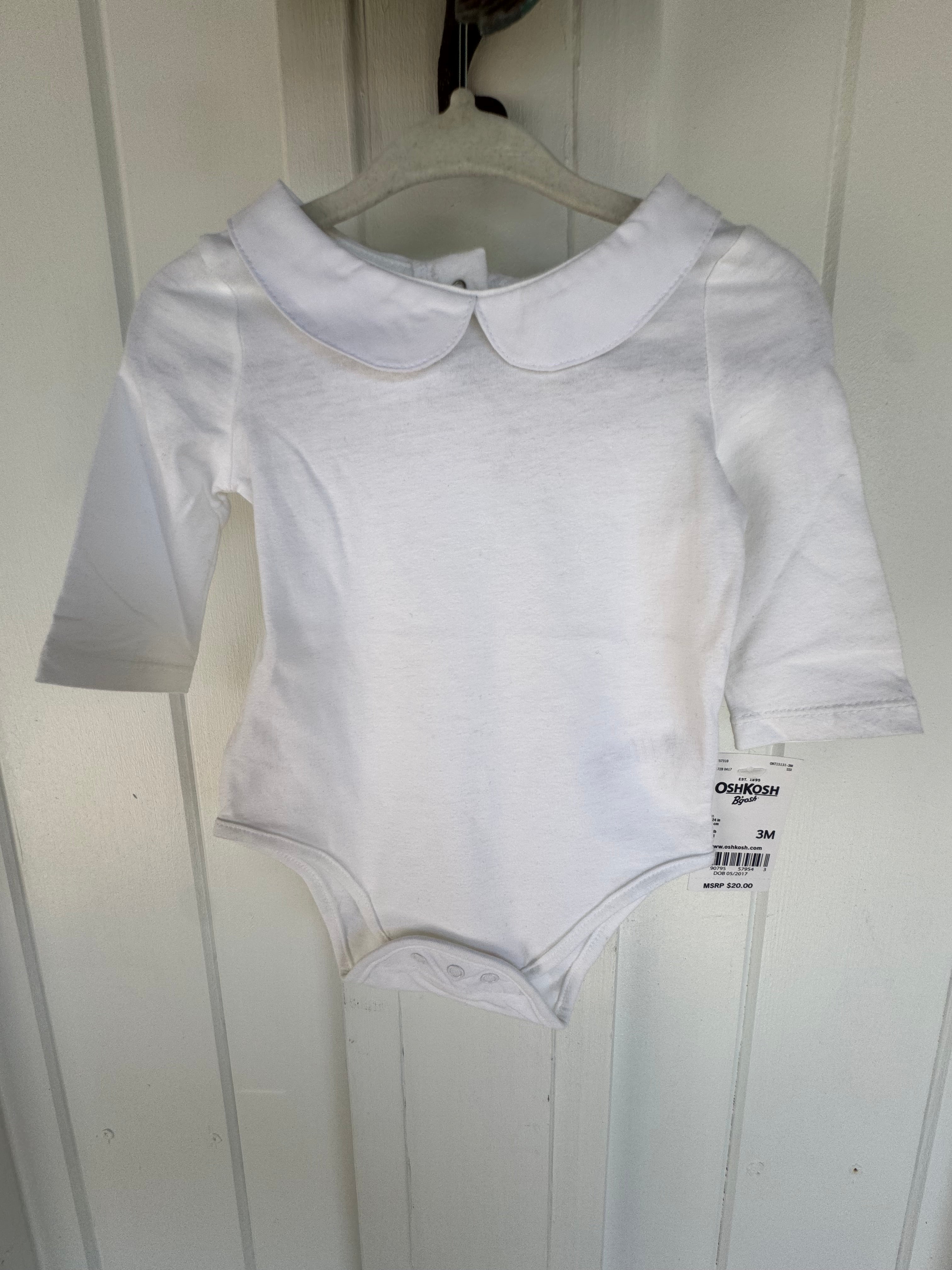 Osh Kosh White Onesie - 3M