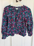 Crew Cuts Girls' Floral Bow-Neck Top - 6-7