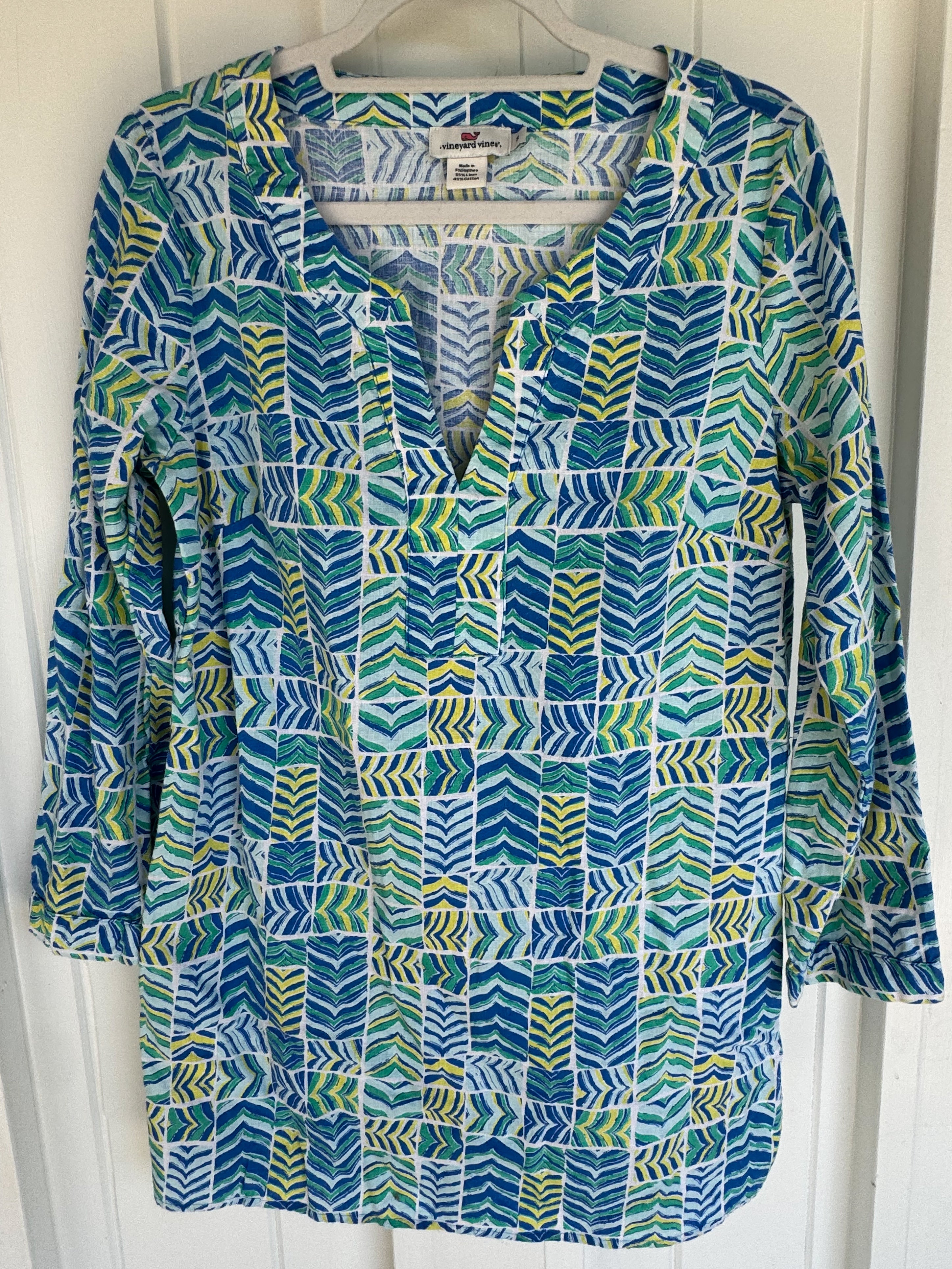 Vineyard Vines Patterned Tunic Top - S