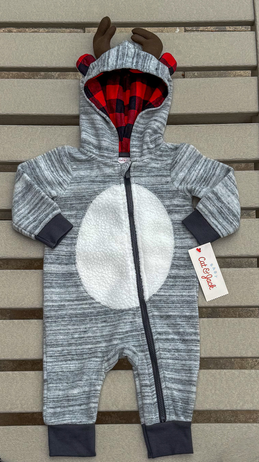 Cat & Jack Fleece One Piece - 3-6M