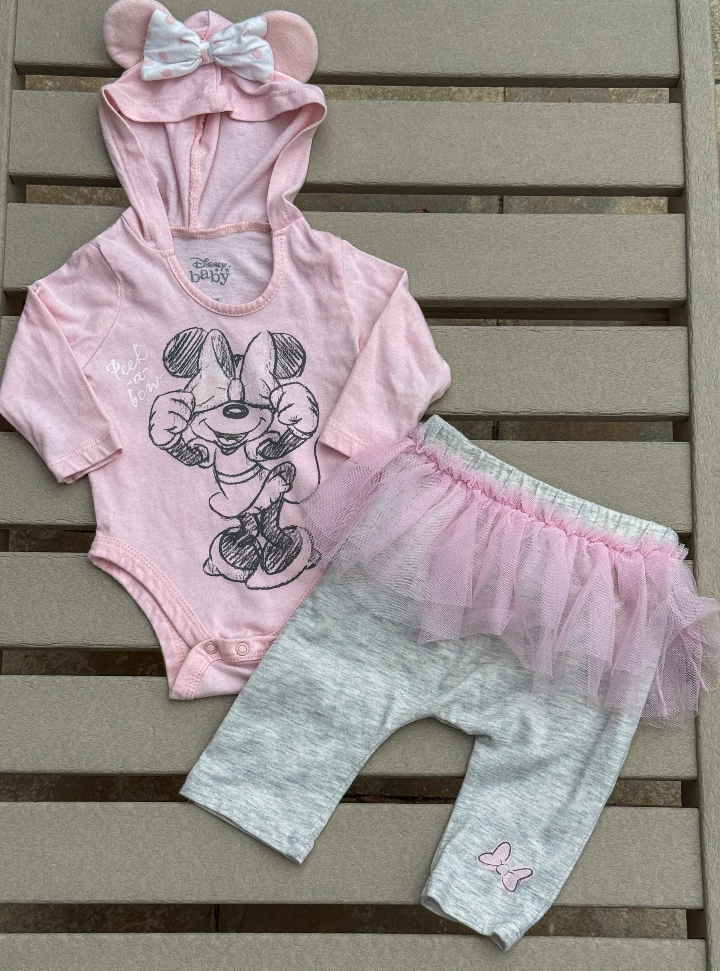 Minnie Mouse Outfit - 3-6M