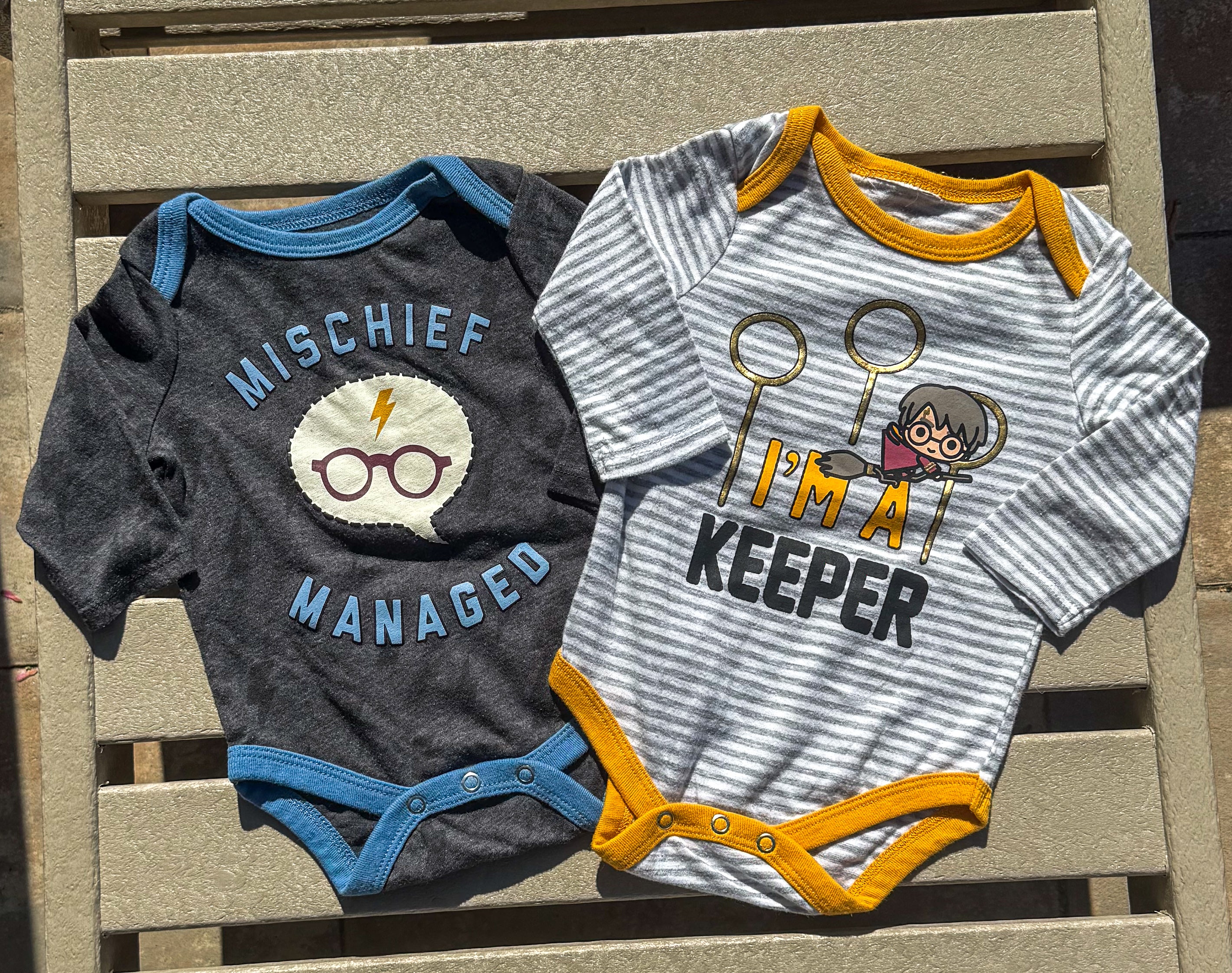 2 Harry Potter Onesies - 0-3M