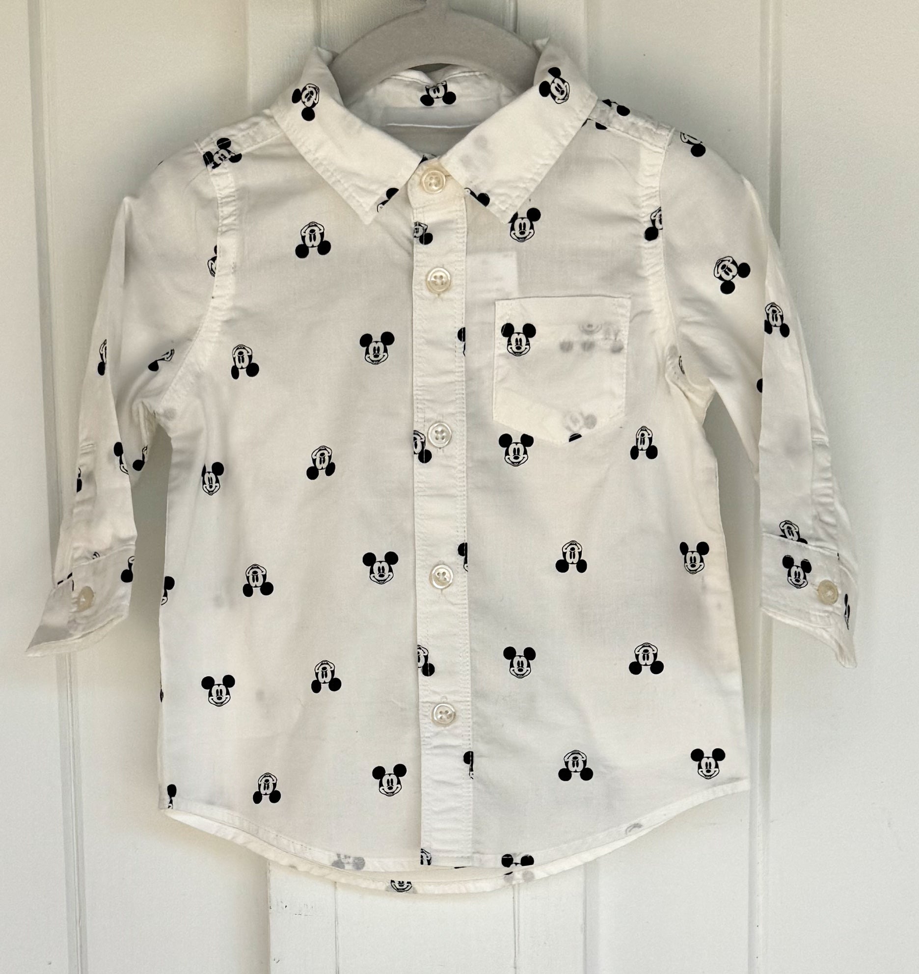 Gap Mickey Mouse Button Down - 6-12M