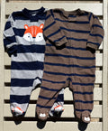 2 Carters Fleece Jammies - 3-6M