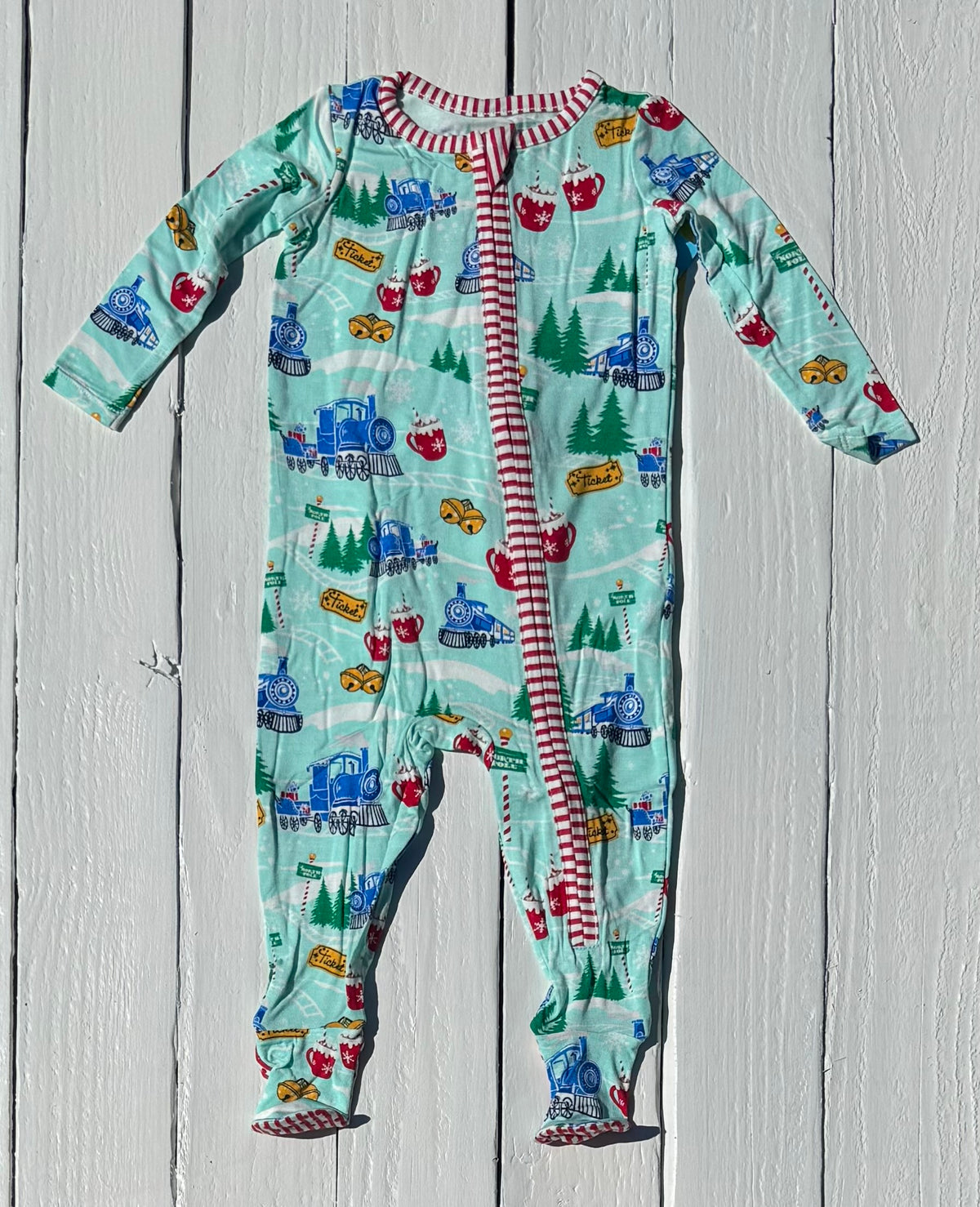 Ruffle Butts Christmas Jammies - 3-6M
