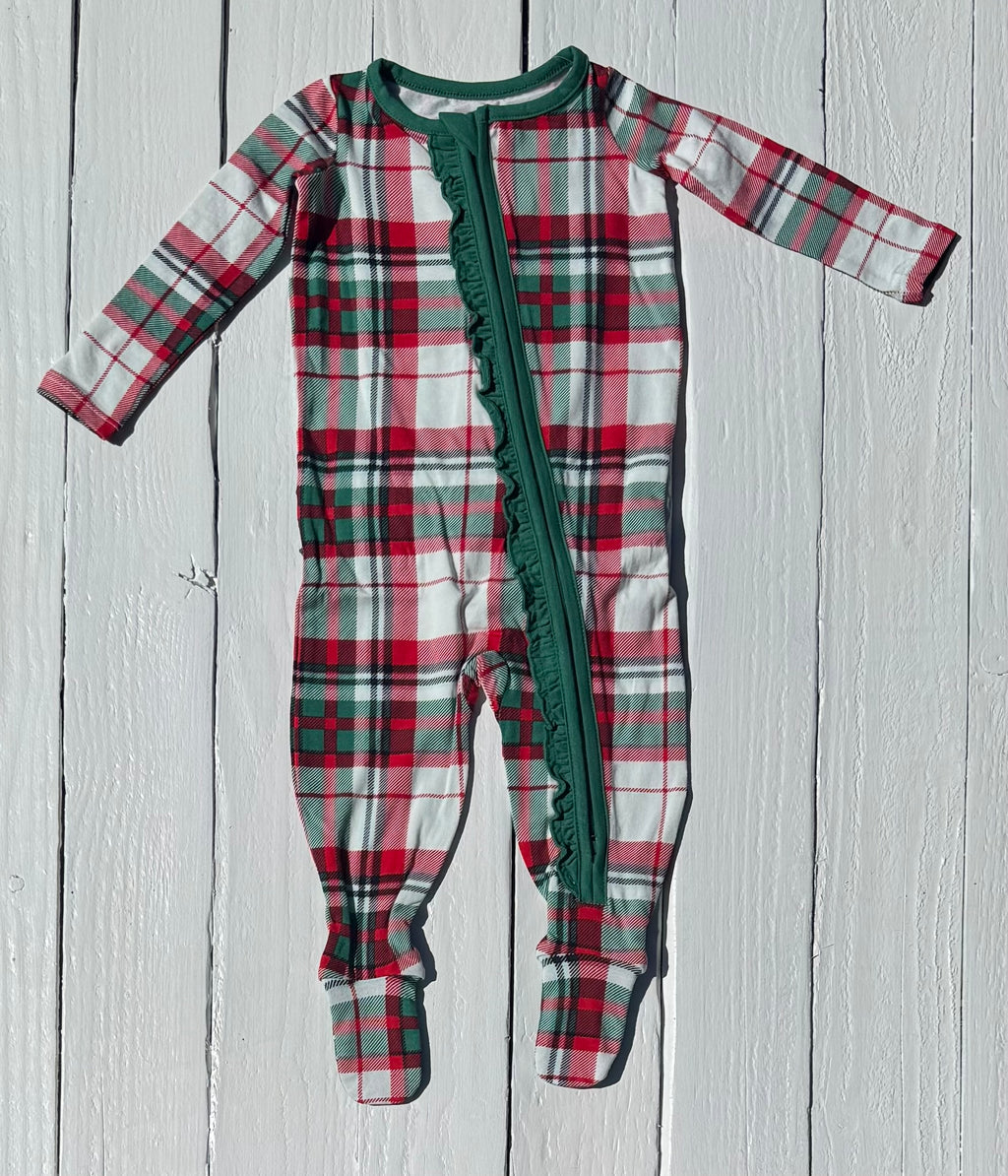 Ruffle Butts Christmas Jammies - 3-6M